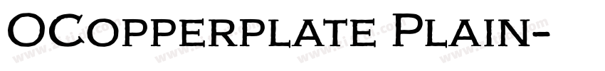 OCopperplate Plain字体转换